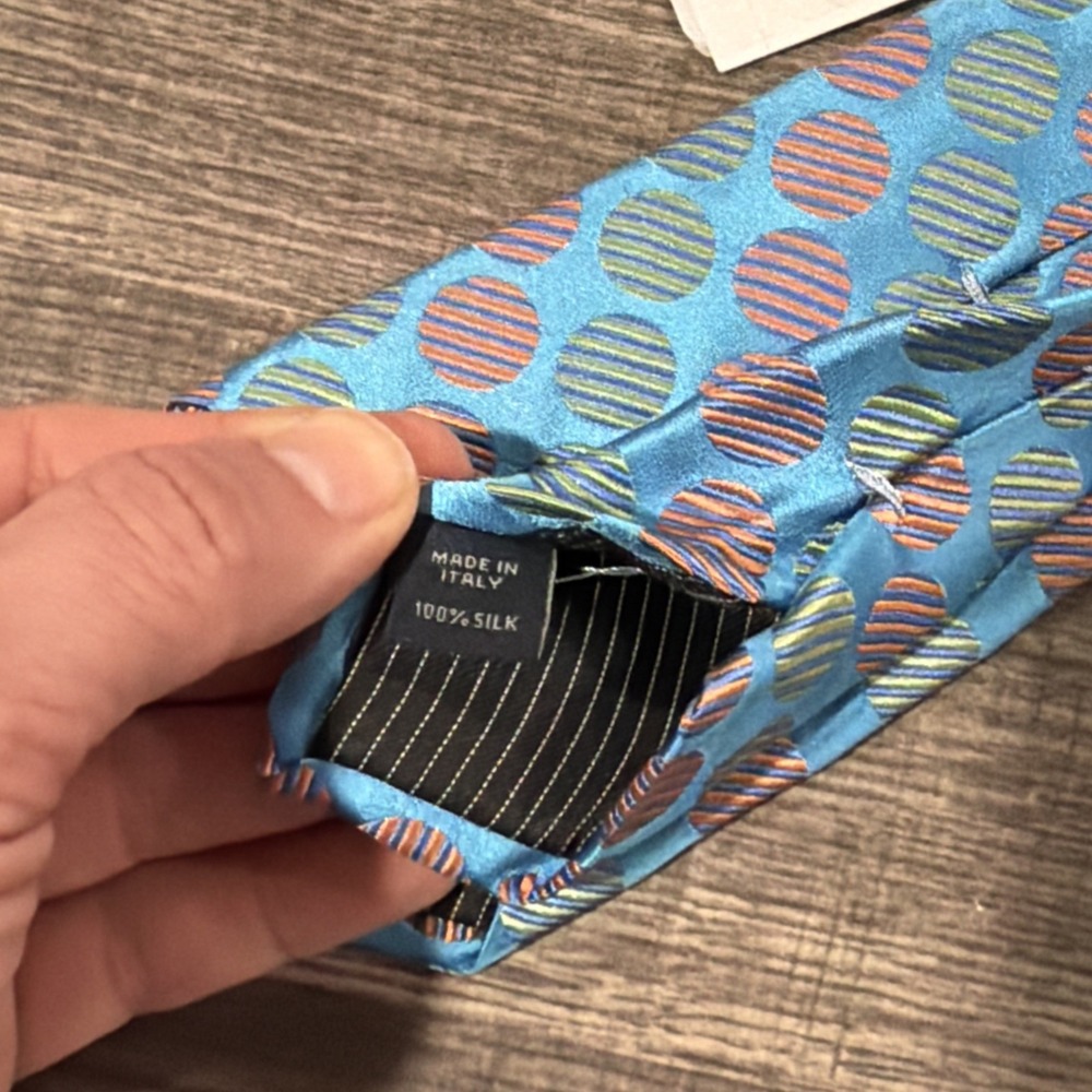 Ted Baker London NWT Silk Tie STYLE#2TBC24-1812‎ Aqua Made In Italy 100% Silk - Picture 3 of 3